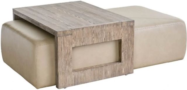 Universal Explore Home™ Dwell Beige/Boulder Nesting Cocktail Ottoman-0