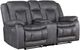 New Classic® Home Furnishings Morello Gray Power Reclining Console Loveseat-0