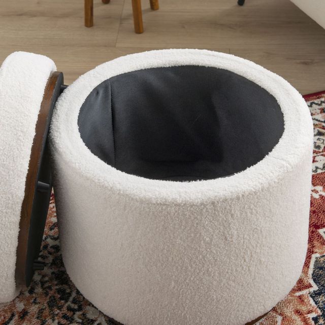 Linon Sunny White Storage Ottoman-4