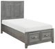 Homelegance® Garretson Gray Twin Platform Bed-0