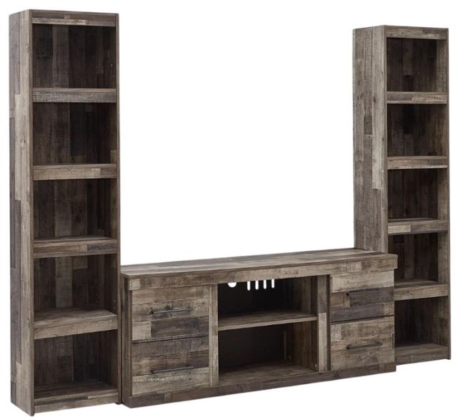 Signature Design by Ashley® Derekson 3-Piece Multi Gray Entertainment Center-0