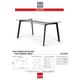 Korson Furniture Bates Rectangular Glass Top Dining Table with Black Metal Legs-2