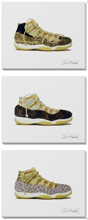 Classy Living 3-Piece Designer Luxe Sneakers Trio Wall Art Set-0