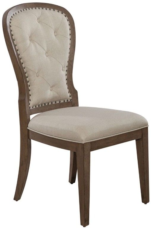 Liberty Furniture Americana Farmhouse 5-Piece Beige/Dusty Taupe Optional Pedestal Dining Set-3