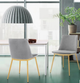 Armen Living Messina 2-Piece Gray Dining Chairs-3