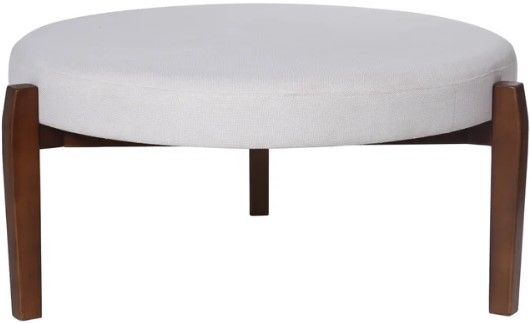 Stylecraft Dann Foley Lifestyle White Round Ottoman-0