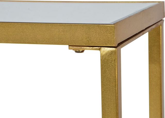 Renwil ® Havana Mirror Top Console Table with Gold Metal Base-2