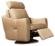 Fornirama 743 Beige Swivel Rocker Recliner with Adjustable Headrest-0