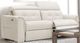 Fornirama 4617 White Power Reclining Sofa with Adjustable Headrest-0