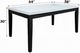 ACME Furniture Nolan Rectangular White Marble Top Dining Table with Salvage Dark Oak Base-3