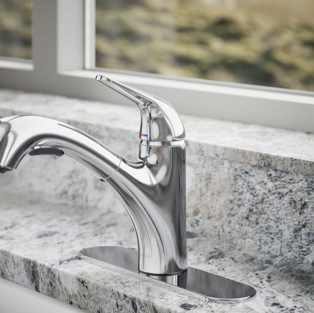 KOHLER® Jolt® Polished Chrome Kitchen Sink Faucet with 2-Function Sprayhead-1