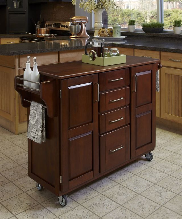 homestyles® Create-a-Cart Brown Kitchen Cart-1