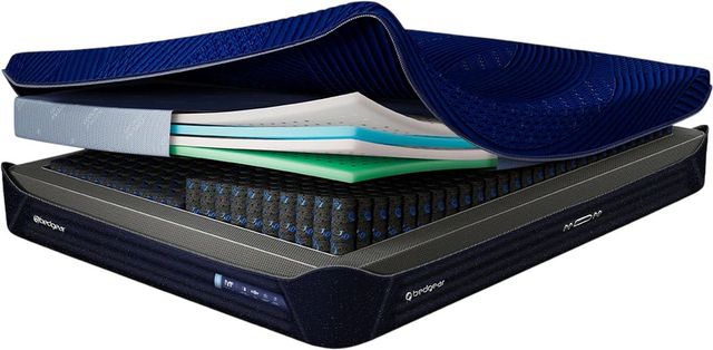 BEDGEAR® M5 Night Ice Performance® 14" Hybrid Firm/Medium Firm Smooth Top Split King Mattress in a Box, Includes 2 Pieces-1