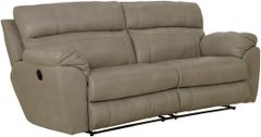 Catnapper® Costa Putty Leather Lay Flat Reclining Sofa