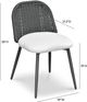 TOV Furniture Alexa Black/Cream White Linen/Rattan Outdoor Dining Chair-2