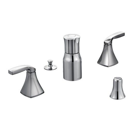 Moen® Voss Chrome Two-Handle Bidet Faucet-1
