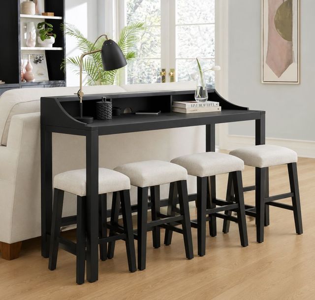 aspenhome® Camden 5-Piece Beige/Domino Console Bar Set-1