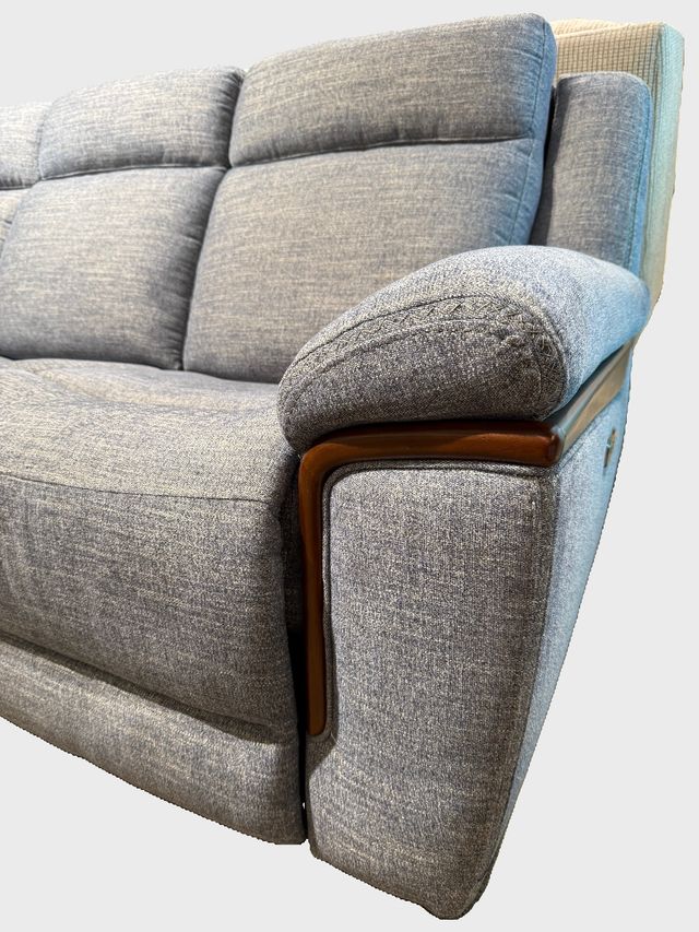 Power Reclining Navy Sofa-1