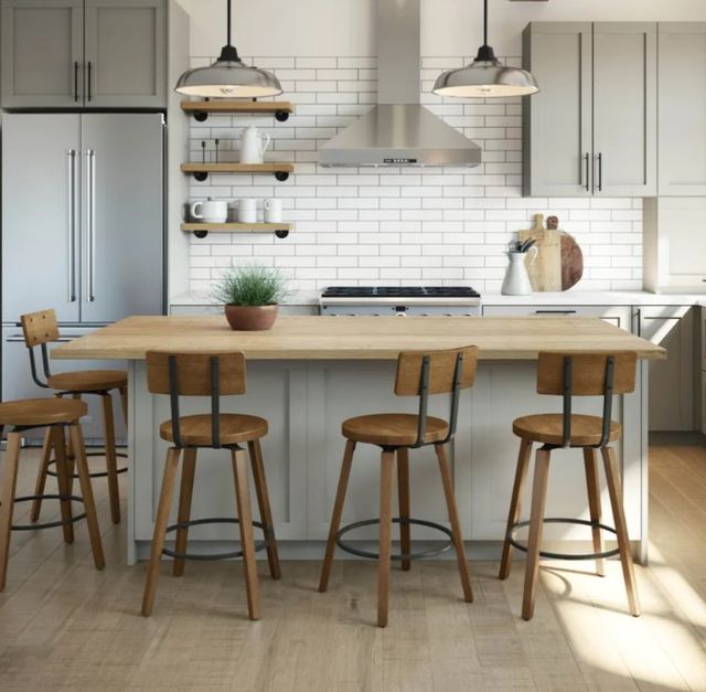 Amisco Customizable Esteban Swivel Counter Stool-2