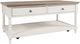 Jofran Inc. Grafton Farms Brown Coffee Table with Antique White Base-0