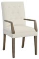 Fairfield® Customizable Entree Dining Straight Short Button Back Arm Chair-0