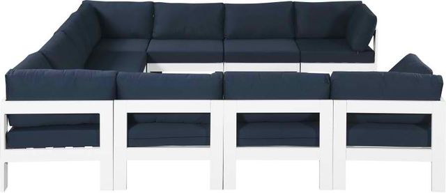 Meridian Furniture Nizuc 10-Piece Navy Outdoor Patio Modular Sectional Set-1