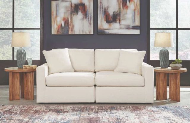 Signature Design by Ashley® Modmax 2-Piece Oyster Small Spaced Sectional Loveseat-2