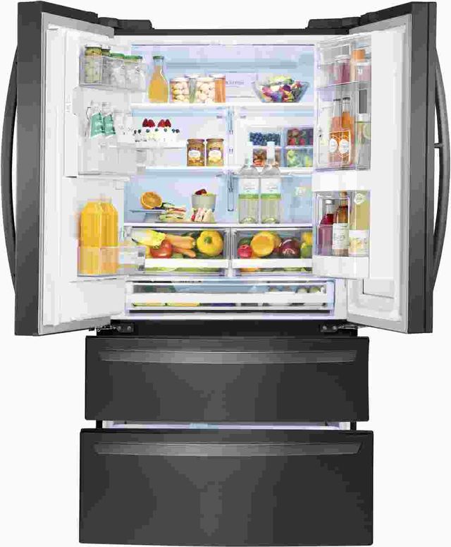 LG 36 in. 27.6 Cu. Ft. PrintProof™ Black Stainless Steel French Door Refrigerator-1