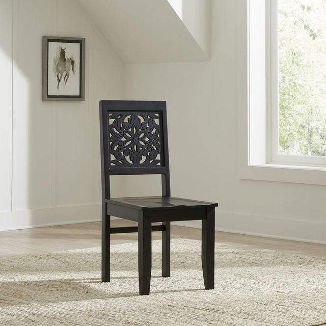 Liberty Furniture Trellis Lane Weathered Black Accent Side Chair-1