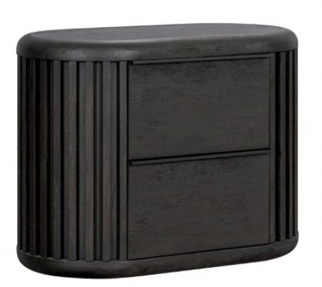 Furniture of America® Hildesheim Black 2 Drawer Nightstand-0