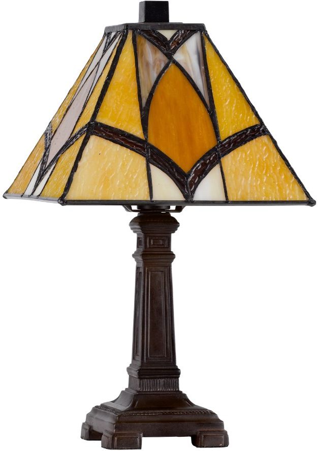 Cal® Lighting & Accessories Tiffany Dark Bronze/Yellow Accent Lamp-1