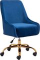 Zuo Modern Madelaine Navy Blue and Gold Office Chair-0