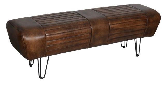 Home Trends & Design Essex Leeds Antique Whiskey Bench-0