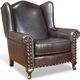 Campio Furniture Legacy Leather Queen Ann Dark Brown Chair-0