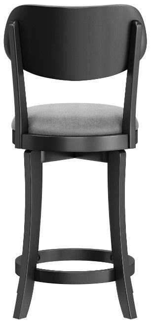 HH2 Home Sloan Black/Slate Gray Swivel Counter Stool-3