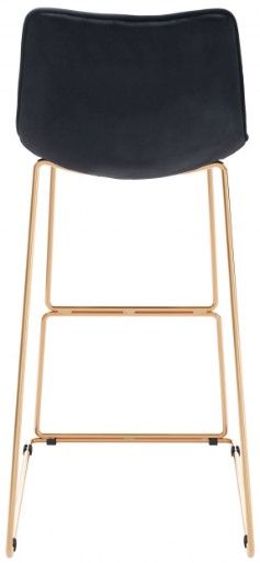 Zuo® Modern Adele 2-Piece Black/Gold Bar Chairs-3