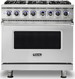 Viking® 7 Series 36" Stainless Steel Pro Style Dual Fuel Liquid Propane Range