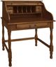 TEI Burnished Walnut 32" Mini Roll Top Desk-0