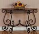 Steve Silver Co.® Crowley Dry Cherry Console Table with Metal Base-0