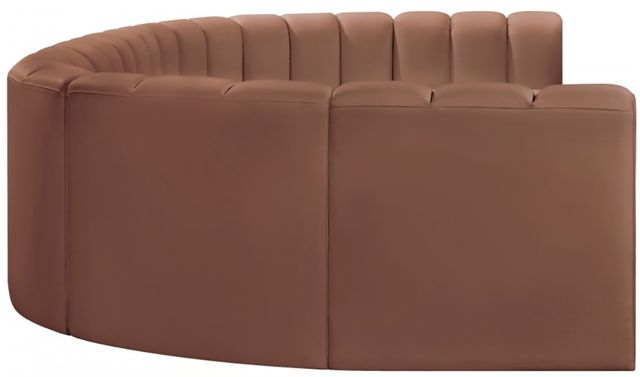 Meridian Furniture Arc 8-Piece Cognac Vegan Leather Modular Sectional-3