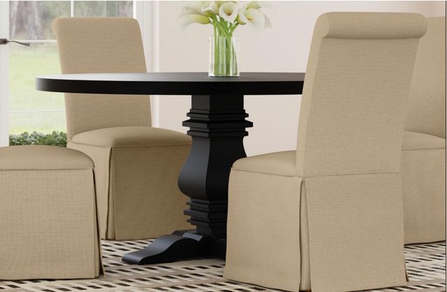 Coaster® Florence Black 60" Round Pedestal Base Dining Table-3