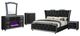 Coaster® Lorient 5-Piece Black Eastern King Bedroom Set with Flame Box Dresser-0