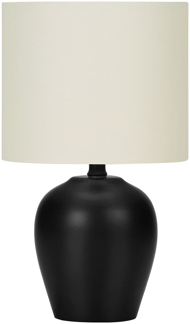 Monarch Specialties Inc. 17"H Black Ceramic Table Lamp-0