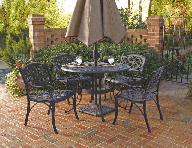 homestyles® Sanibel 5-Piece Black Outdoor Dining Set-3