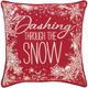 Surya Holiday Dark Red 18"x18" Toss Pillow with Down Insert-0