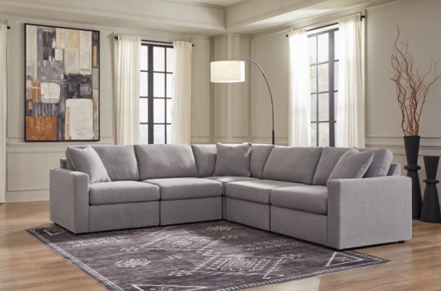 Signature Design by Ashley® Modmax 5-Piece Granite Curved Sectional-1