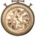 A & B Home Antique Gold Wall Clock-1