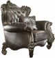 ACME Furniture Versailles Antique Platinum/Silver Leather Chair-0