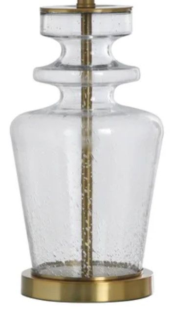 StyleCraft Clear/Light Brass Glass Table Lamp-2
