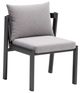 Zuo® Modern Horizon 2-Piece Gray Aluminum Fabric Outdoor Dining Chair Set-0